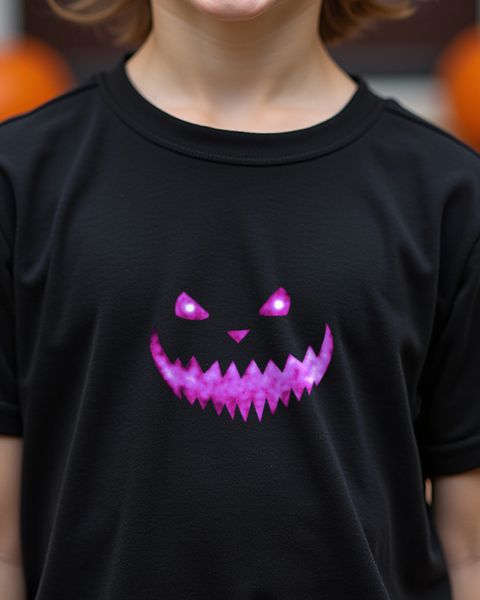 Creepy Halloween Face 1 in Pink - Halloween Design