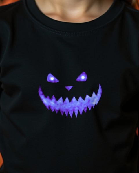 Purple Halloween Face - Spooky Halloween Design