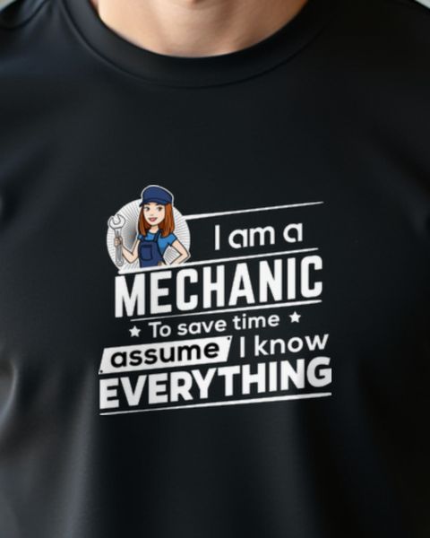 Woman Mechanic Time Saver - To Save Time Shop Saying