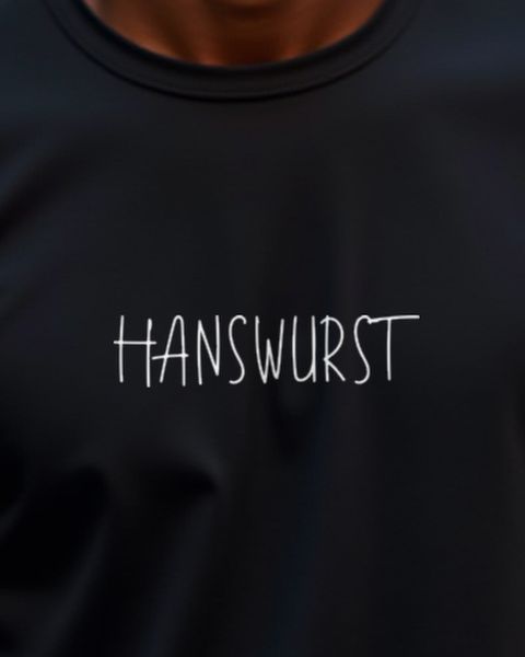 Hanswurst - Lustiger Schriftzug für Kasper und Spaßmacher