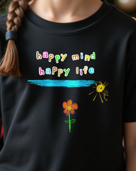 Happy Mind Happy Life - Positiver Spruch Good Vibes