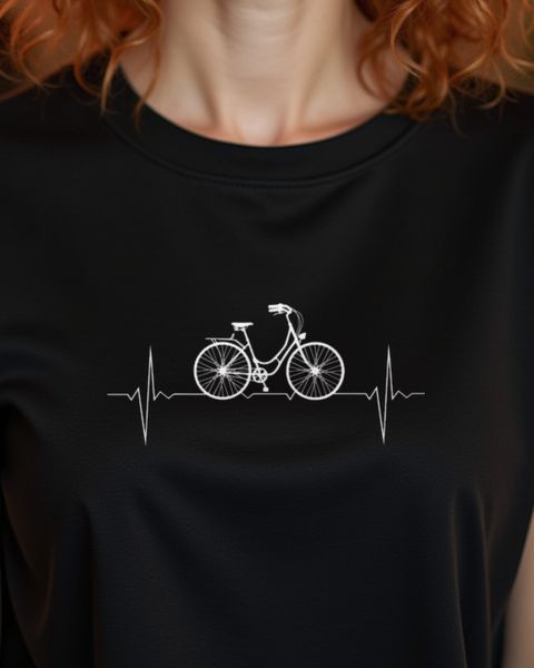 Heartbeat EKG Bicycle - City Bike Cyclist Gift