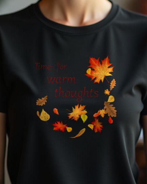 Autumn Leaves - Time for Warm Thoughts - Cozy Fall Design