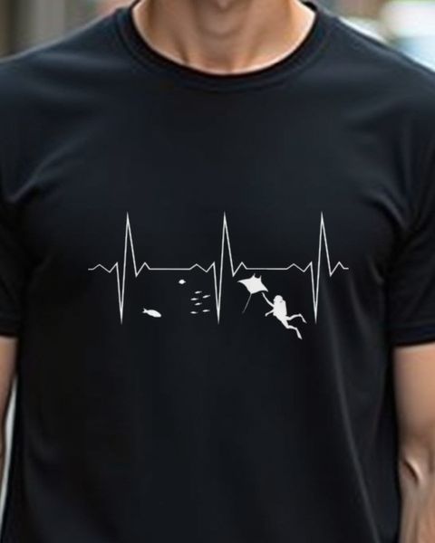 Herzschlag EKG Tauchen - Geschenk für Taucher