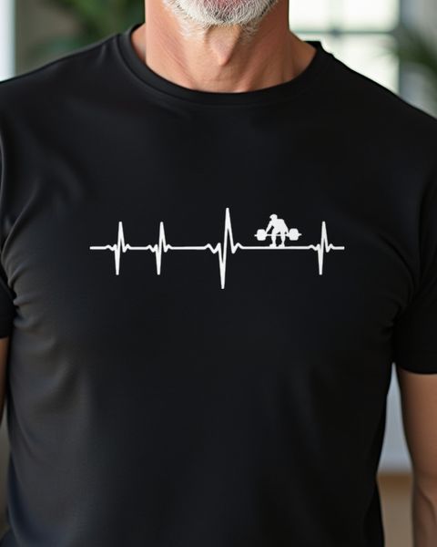 Heartbeat Weightlifting - EKG Shirt for Lifters