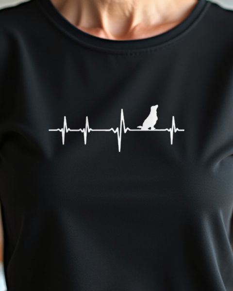 Herzschlag Hund - EKG Motiv für Hundeliebhaber