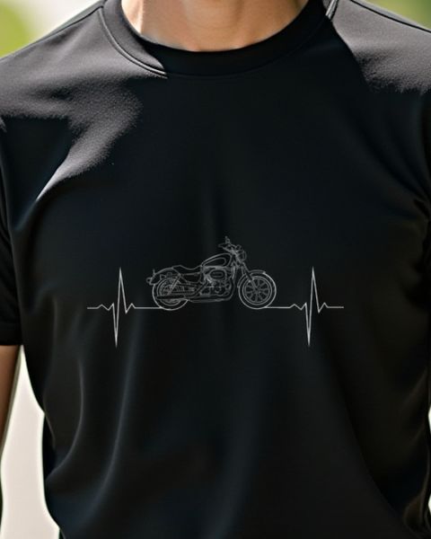 Herzschlag Motorrad - Geschenk für Motorradfahrer