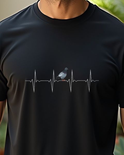 Herzschlag Taube EKG - Geschenk für Taubenliebhaber