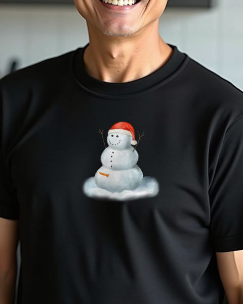 Happy Snowman with Horns - Cheeky Christmas Shirt