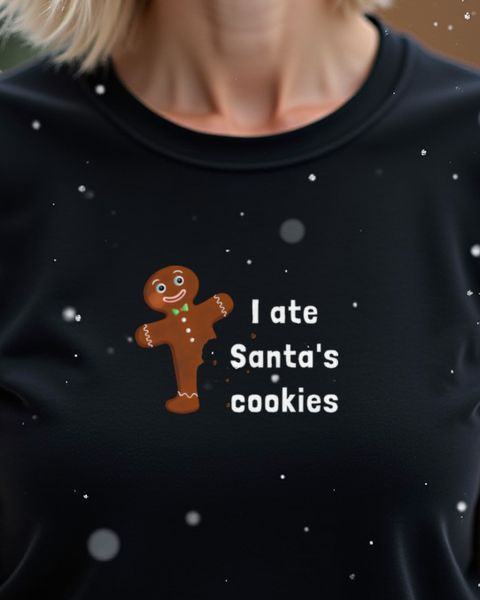 I Ate Christmas Cookies Gingerbread Man - Funny Xmas