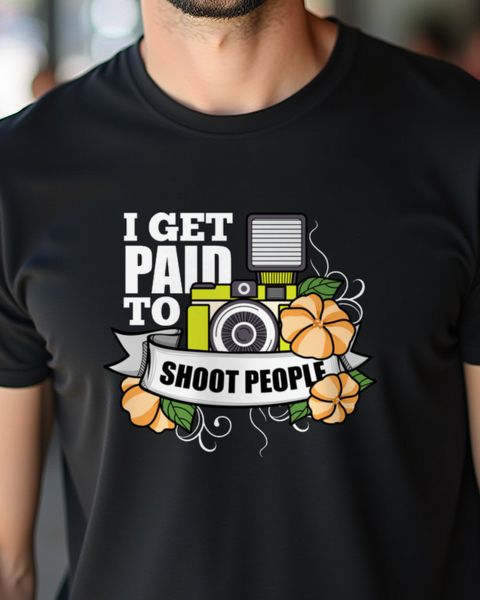 I Get Paid To Shoot People - Camera and Flowers