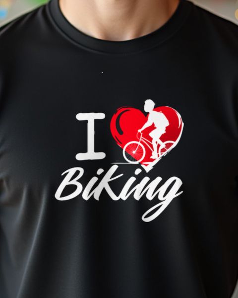 I Love Biking - Heart Bicycle Lover Cycling Gift