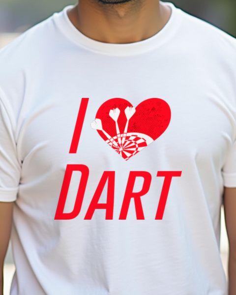 I Love Dart - Heart Design Gift for Darts Players