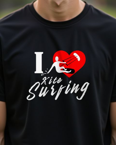 I love Kitesurfing mit Herz - Geschenk für Kitesurfer