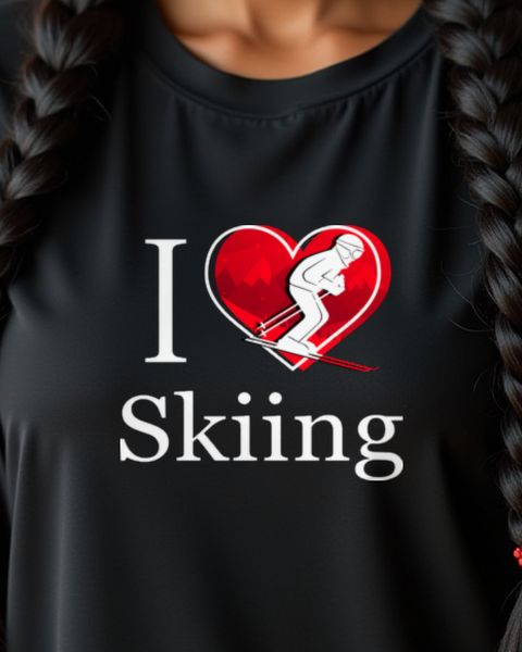 I love Skiing - Geschenk für Skifahrer und Wintersportler