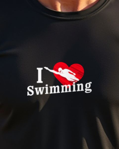 I Love Swimming Heart - Swimmer Gift for Swim Lovers
