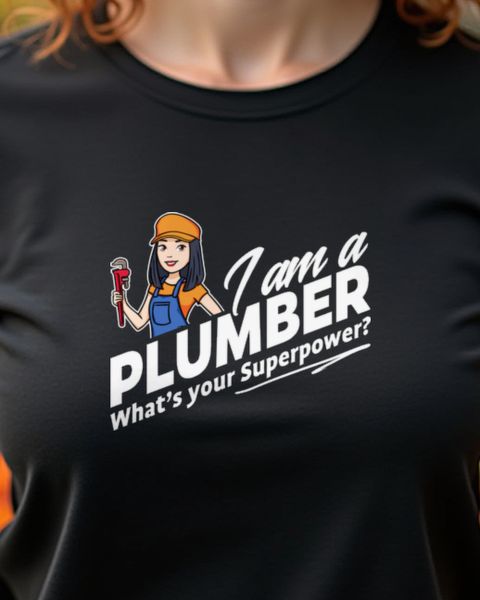 I’m a Plumber What’s your Superpower - Female Plumber Tee