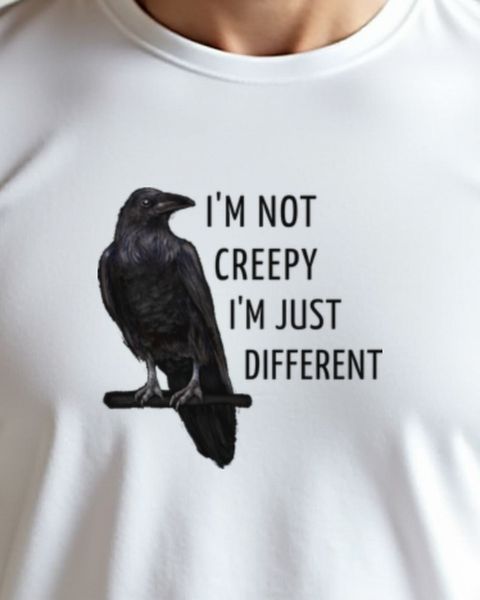 I’m not creepy I’m just different - Raven Gothic Saying