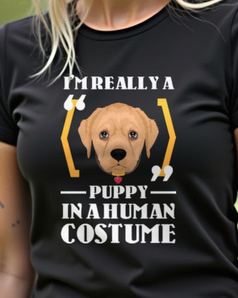 Puppy in a Human Costume - Labrador Welpe