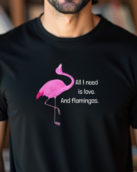 I need love and Flamingos - Süßes Flamingo Motiv