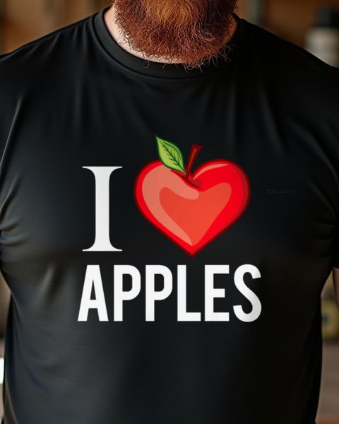Ich liebe Äpfel - Apfel Motiv für Obstliebhaber