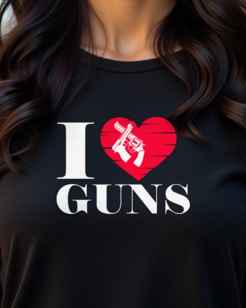 I love Guns - Herz mit Revolver Sportschützen