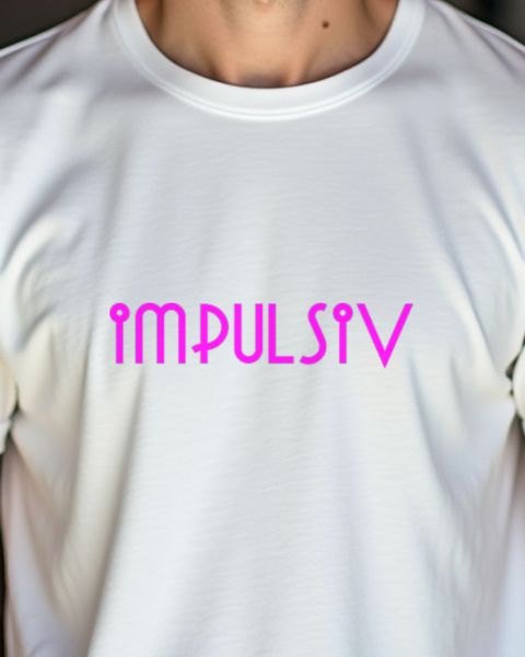 Impulsiv Pink Schriftzug - Statement für Bauchmenschen