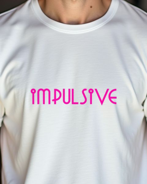 Impulsive in Pink - Spruch für spontane Frauen