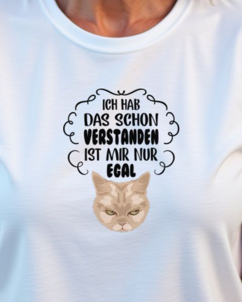 Ist mir nur egal - Mürrische Katze mit lustigem Spruch