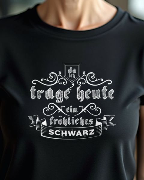 Ja ich trage heute ein fröhliches Schwarz - Lustiger Spruch