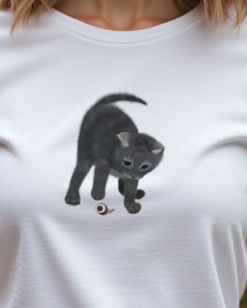 Kitten Playing with Eyeball - Funny Creepy Cute Cat