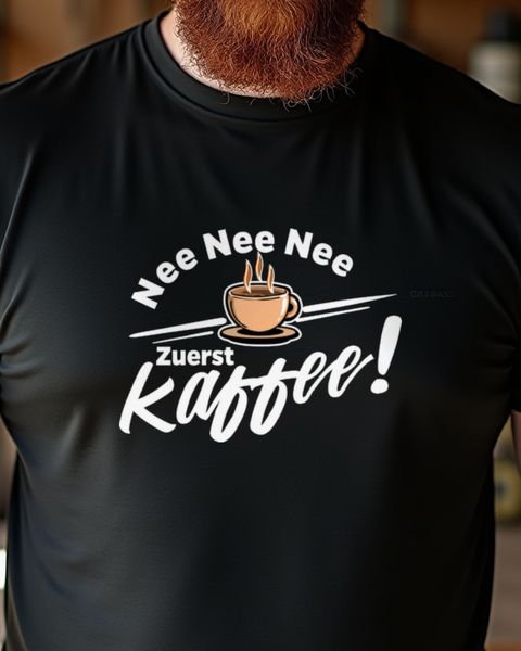 Nee Nee Nee Kaffee Shirt - Geschenk für Neinsager