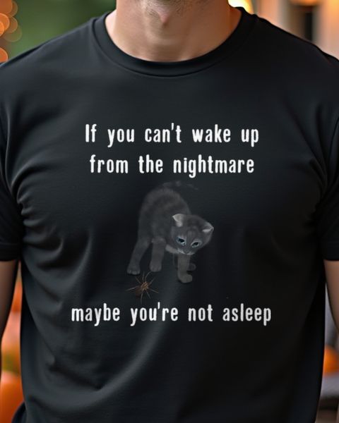 Katze und Spinne - Nightmare Asleep - Halloween Katze