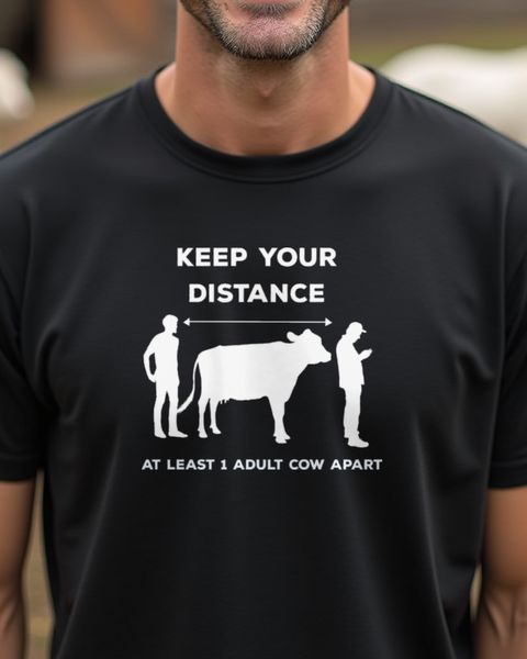 Keep Your Distance Kuh - Lustiges Abstand Kuh Motiv