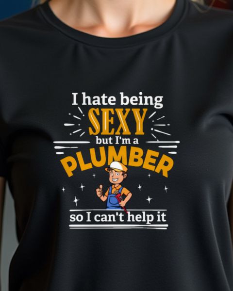 I Hate Being Hot But I'm a Plumber - Funny Tee