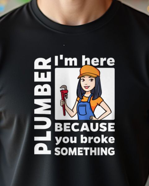 Installateurin ist da - I’m Here Spruch Geschenk