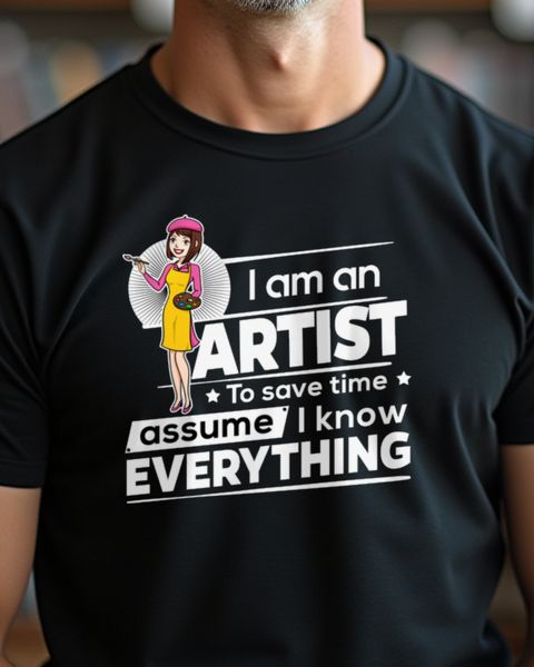 Künstlerin Zeit sparen - To Save Time Spruch Shirt