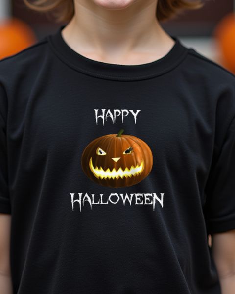 Pumpkin and Spider - Happy Halloween Spooky Design