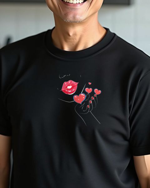 Kuss Lippen - Kiss Motiv Geschenk zum Valentinstag