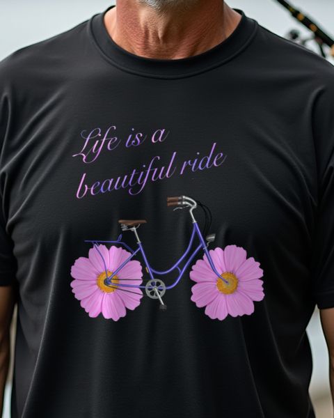 Life Is a Beautiful Ride - Bicycle with Flowers