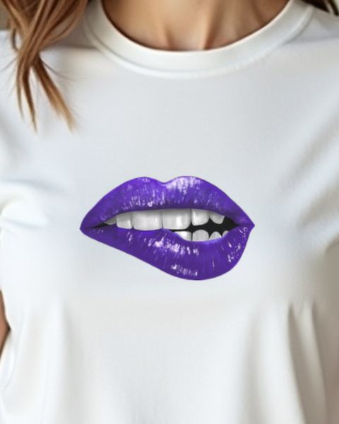Purple Lips - Kiss Mouth Design for Purple Lovers