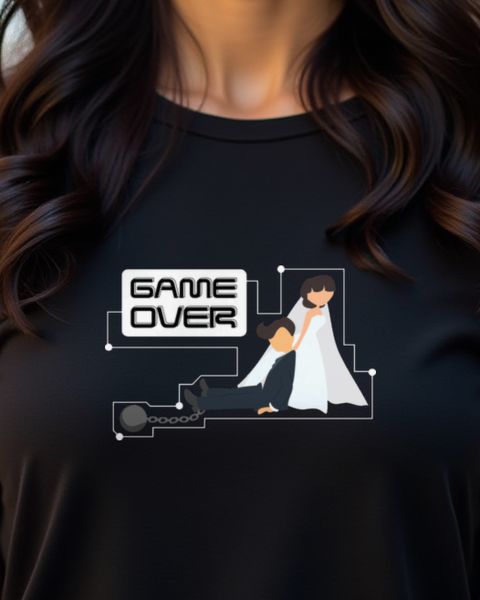 Married Bachelor Game Over - Funny Groom Bachelor Party Tee