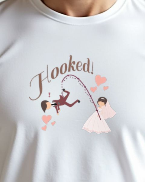 Married Hooked - Funny Just Married Groom Shirt