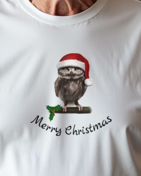 Merry Christmas Says the Angry Owl - Funny Christmas
