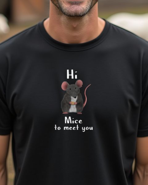 Mice to meet you - Lustiges Maus Wortspiel Geschenk