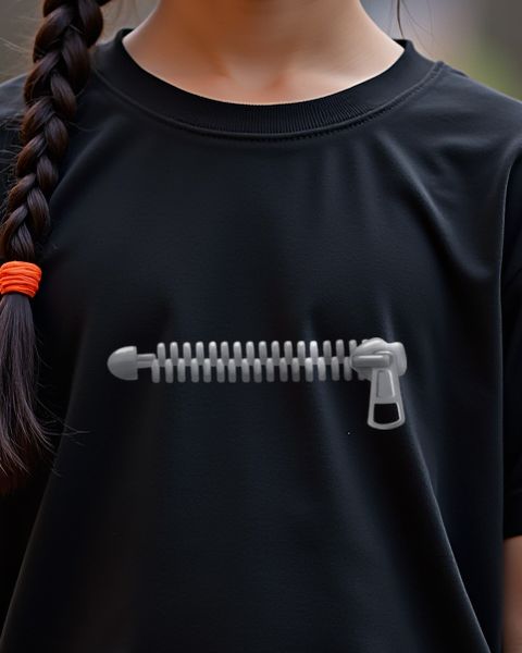 Zipped Mouth - Funny Zip It Design for Secret Keepers