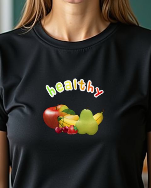 Früchte sind gesund - Lustiges Obst Motiv mit Spruch
