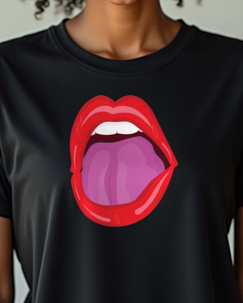Open Mouth - Bold Expressive Lips Graphic Tee