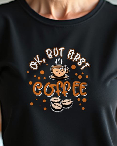 OK but first Coffee - Kaffee Spruch fürs Büro