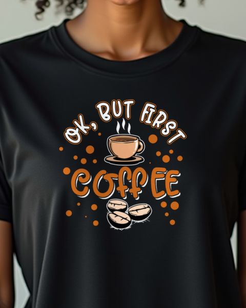 OK but first Coffee - Lustiger Kaffee Spruch
